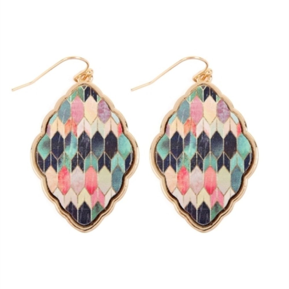 Wooden Baroque Earrings